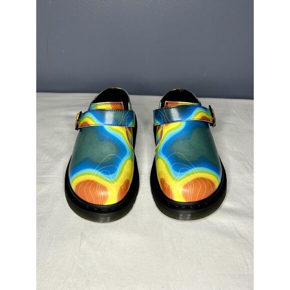 Dr. Martens Clogs Shoes Mens 9 Isham Genix Multicolor Heat Map Slingback Mule - Picture 4 of 12